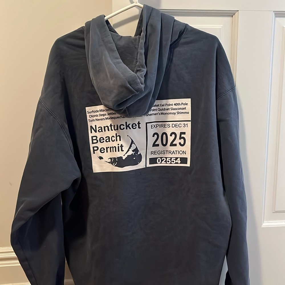 washed blue nantucket beach permit hoodie 2025